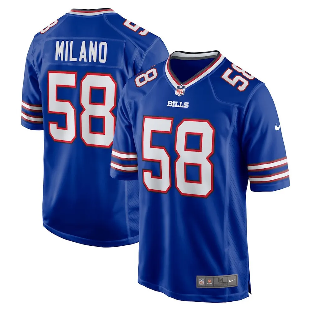 Matt Milano 58 Buffalo Bills Game Player Jersey – Royal