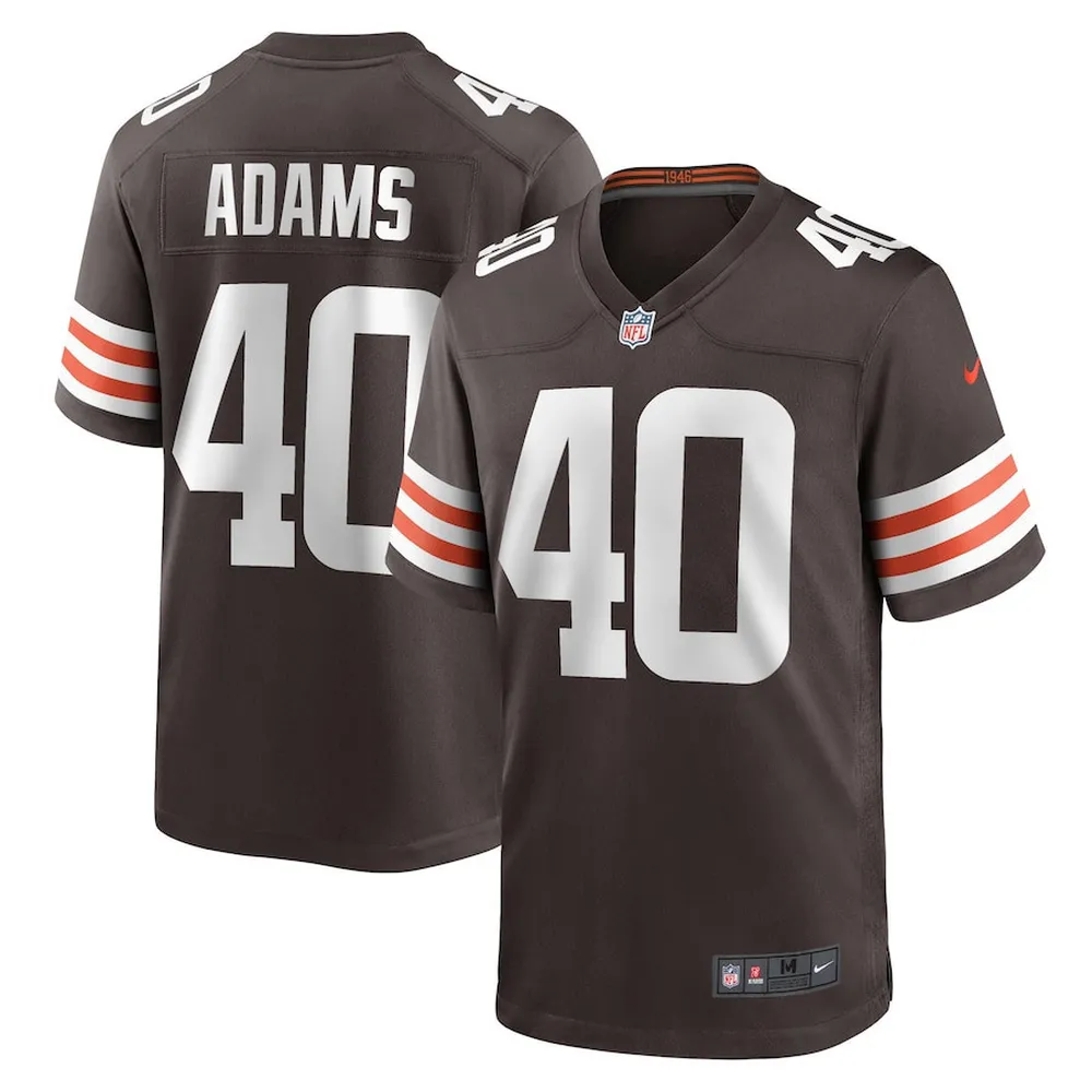 Matthew Adams 40 Cleveland Browns Men’s Team Game Jersey – Brown