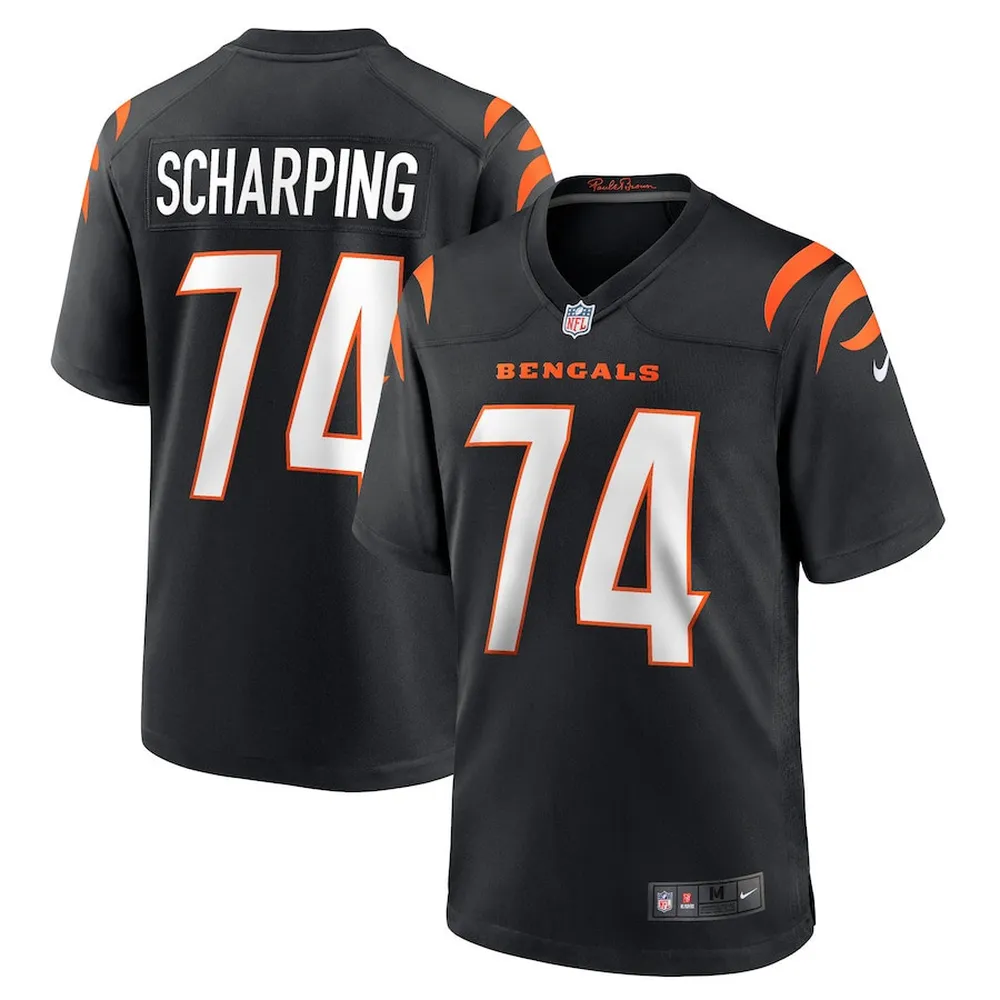 Max Scharping Cincinnati Bengals Game Player Jersey – Black