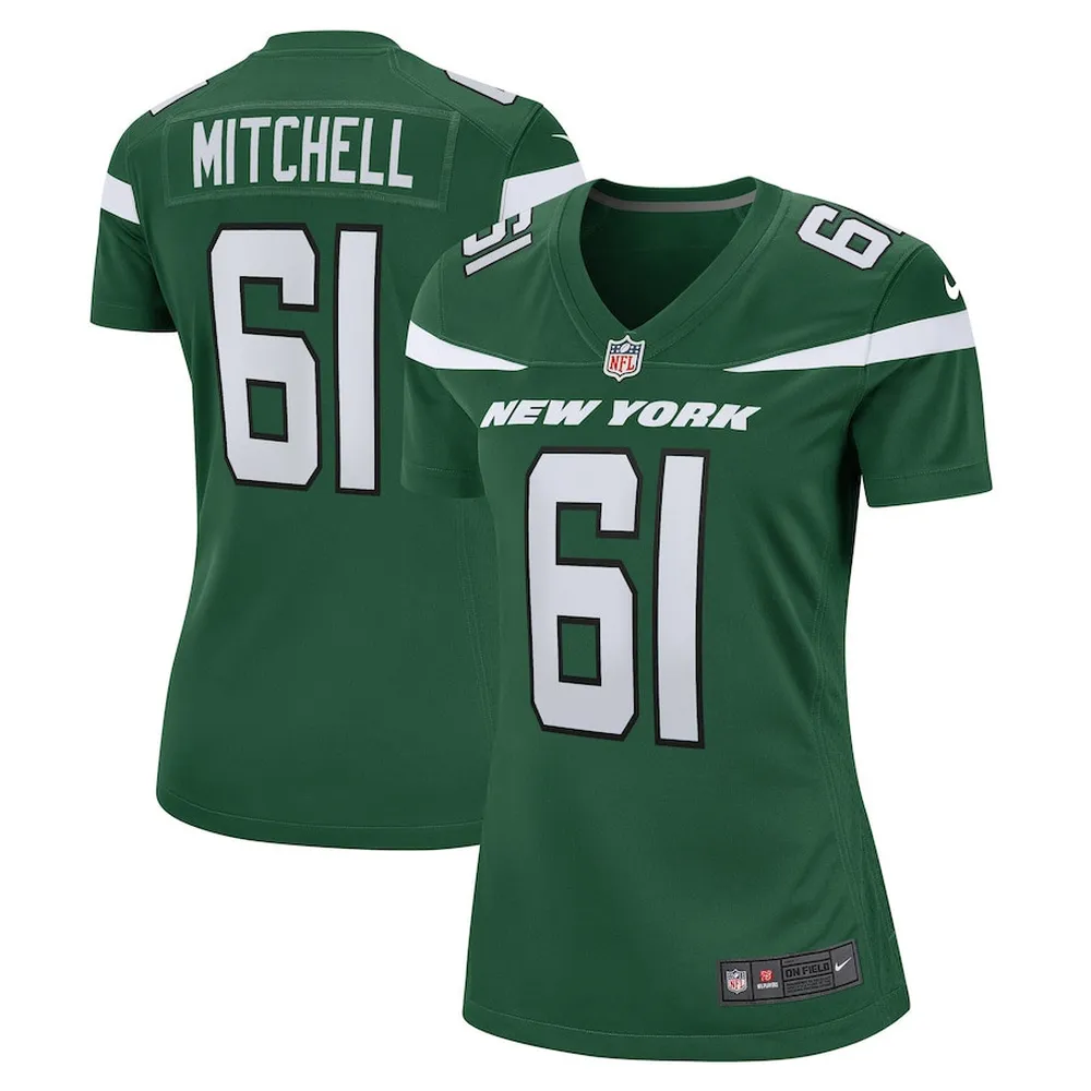 Max Mitchell New York Jets Women’s Game Player Jersey – Gotham Green