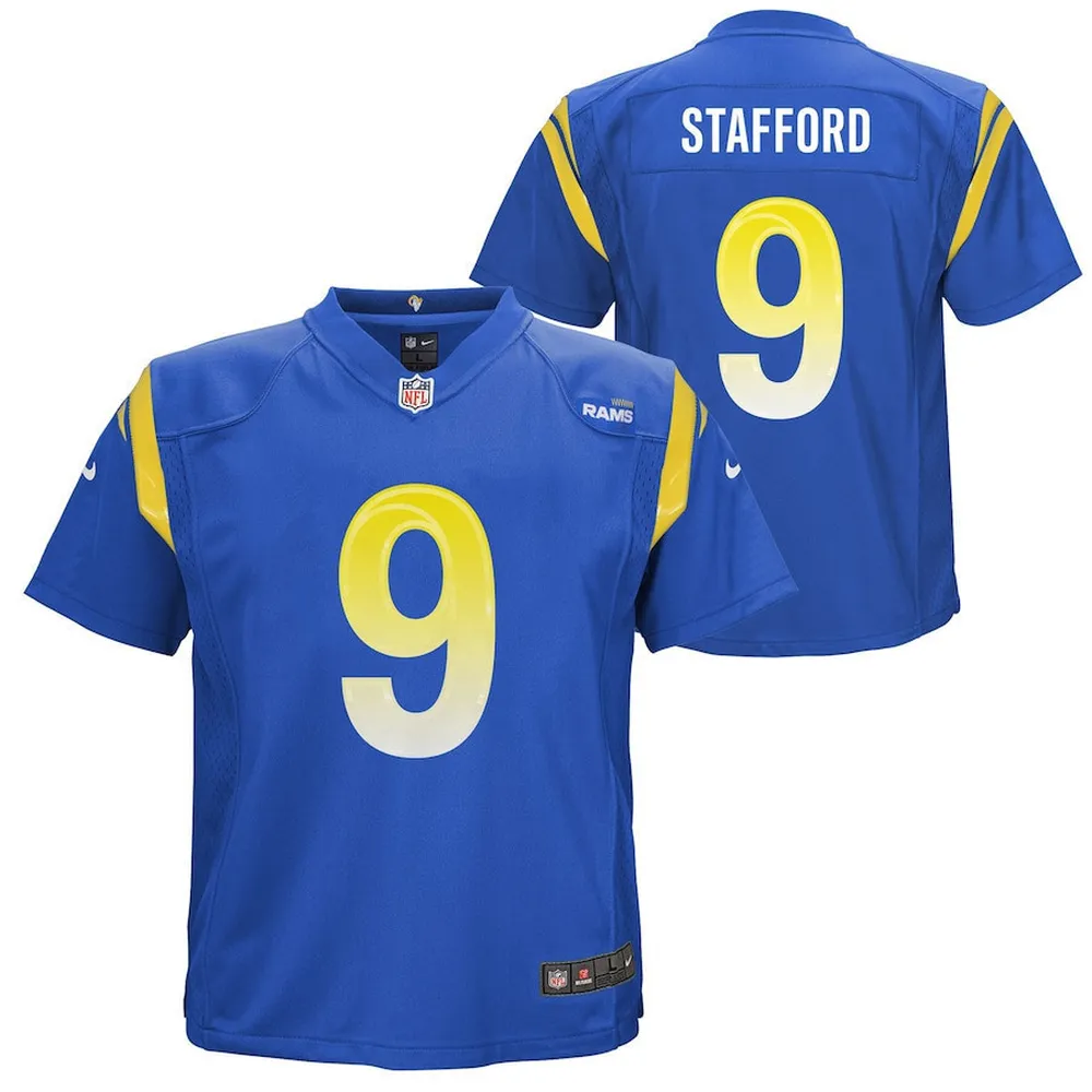 Matthew Stafford 9 Los Angeles Rams Preschool Game Jersey – Royal