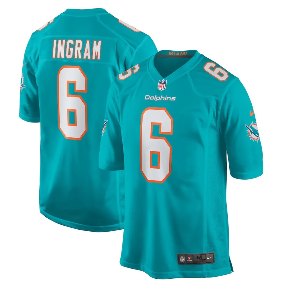 Melvin Ingram 6 Miami Dolphins Men Game Jersey – Aqua