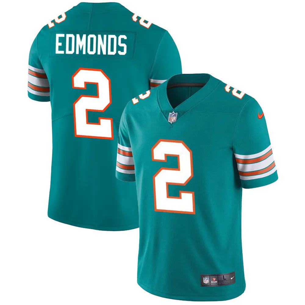 Miami Dolphins Chase Edmonds 2 Alternate Game Jersey – Aqua Jersey