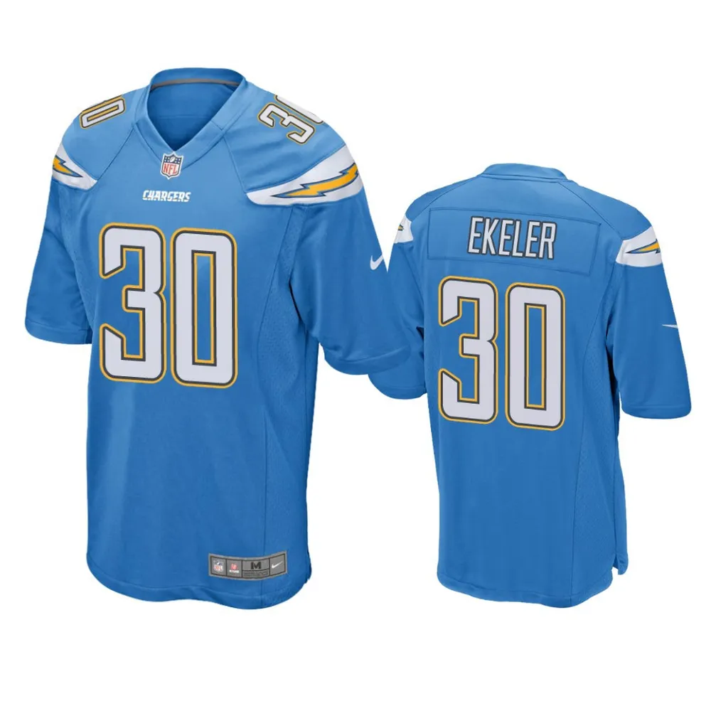 Men’s Los Angeles Chargers 30 Austin Ekeler Powder Blue Game Jersey