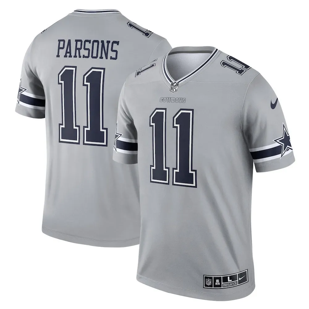 Micah Parsons 11 Dallas Cowboys Inverted Legend Player Jersey – Gray