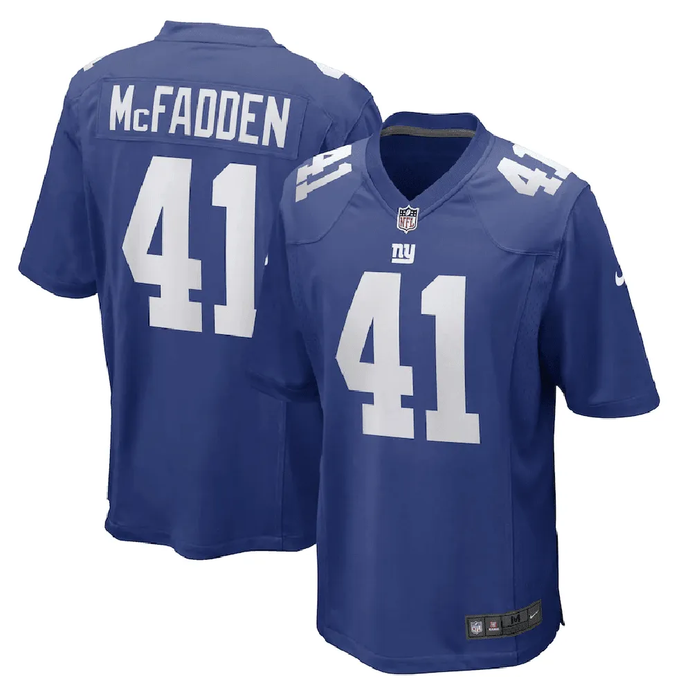 Micah McFadden New York Giants Game Player Jersey – Royal