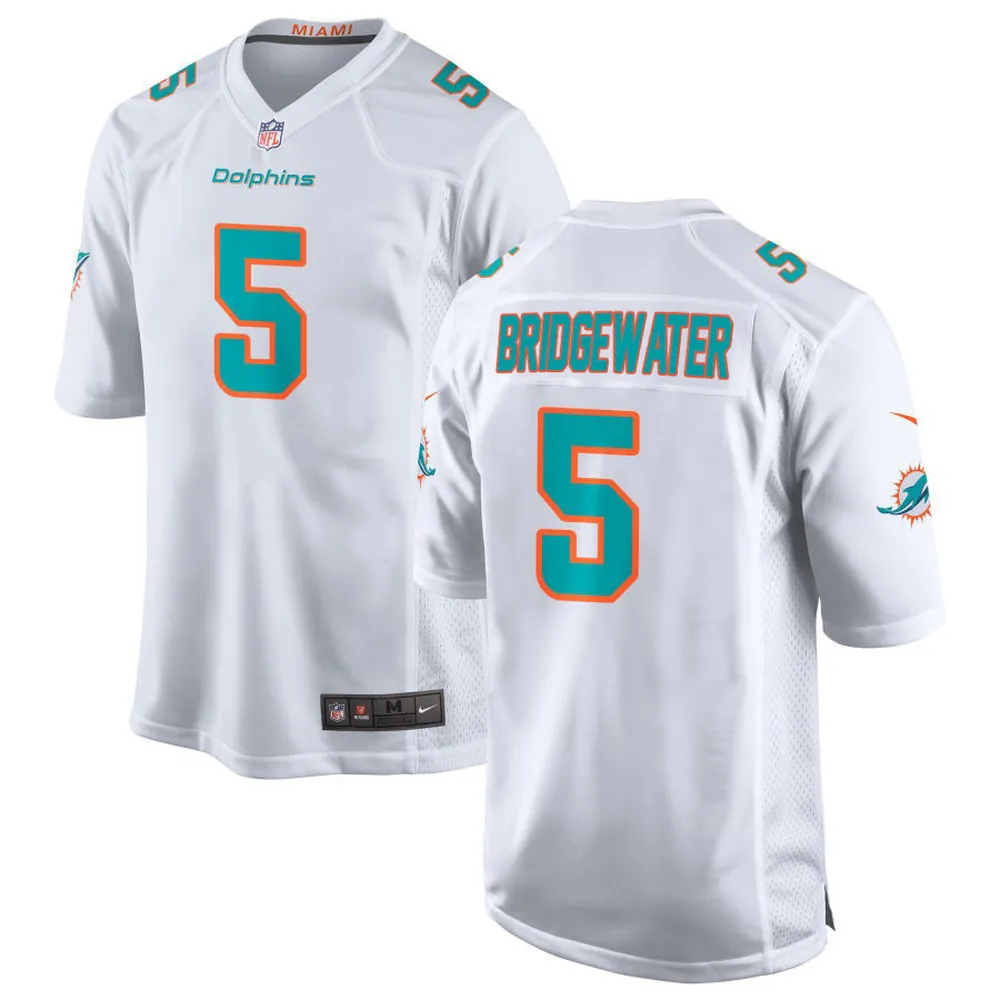 Miami Dolphins Teddy Bridgewater 5 Game Jersey – White Jersey