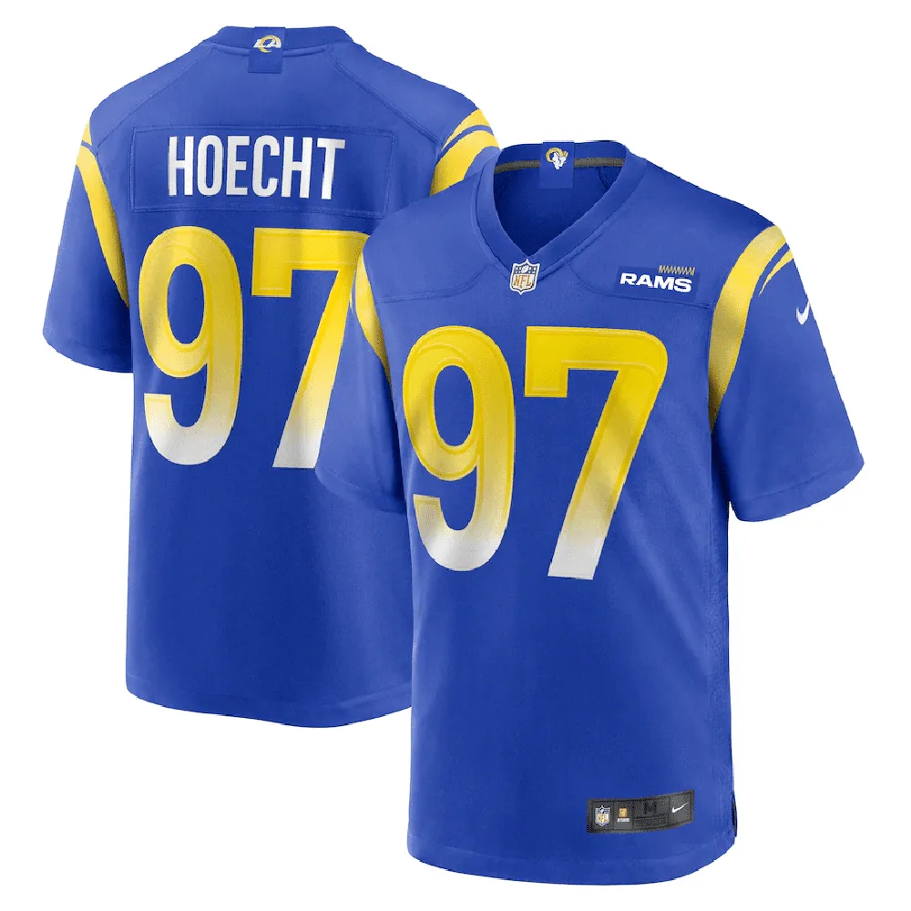 Michael Hoecht Los Angeles Rams Game Player Jersey – Royal