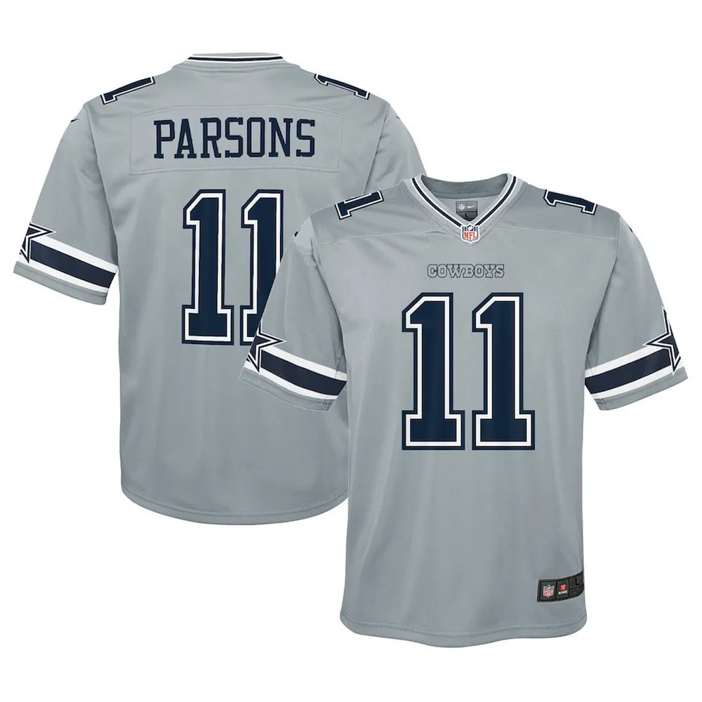 Micah Parsons 11 Dallas Cowboys Youth Atmosphere Game Jersey – Gray