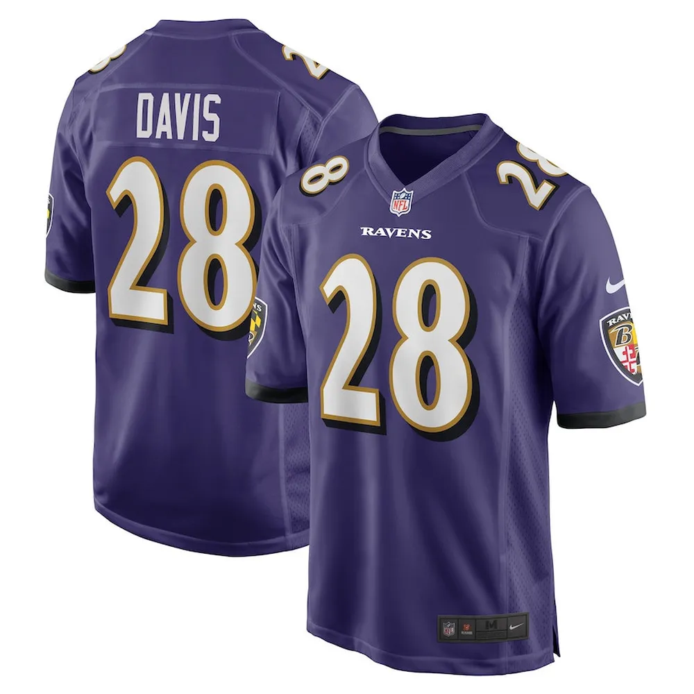 Mike Davis Baltimore Ravens Women’s Player Game Jersey – Purple