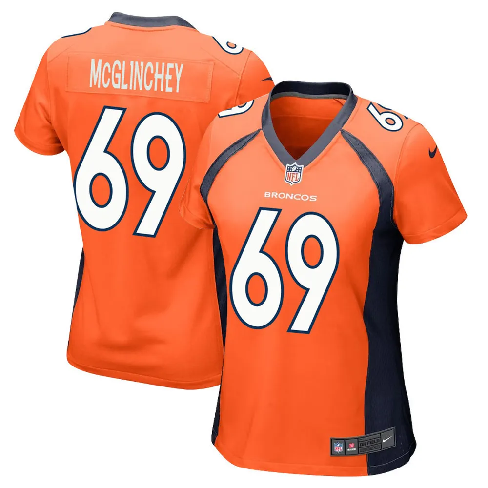 Mike McGlinchey 69 Denver Broncos Men Game Jersey – Orange