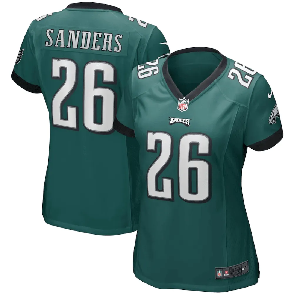 Miles Sanders 26 Philadelphia Eagles Women’s Game Jersey – Midnight Green