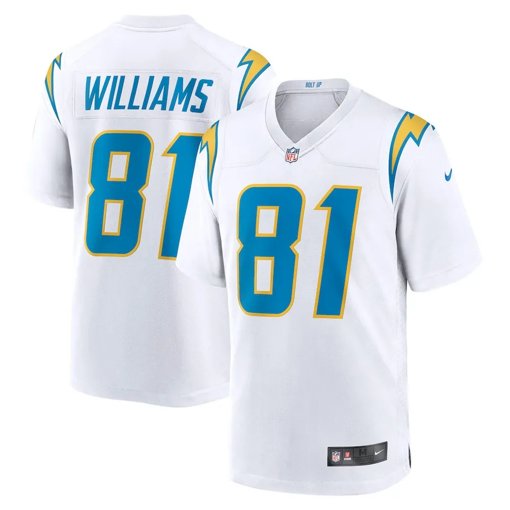 Mike Williams 81 Los Angeles Chargers Game Jersey – White