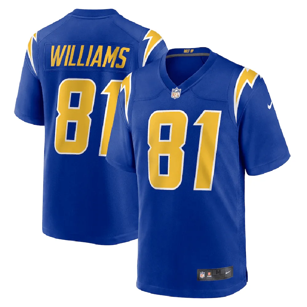 Mike Williams 81 Los Angeles Chargers Game Jersey – Royal