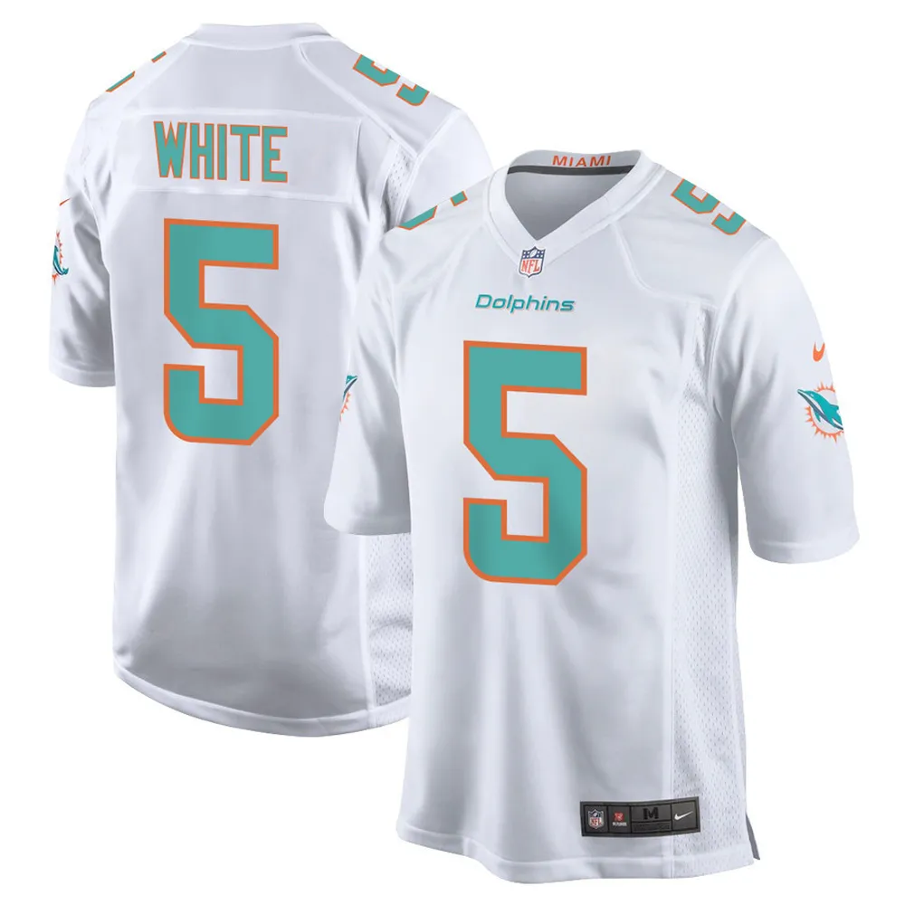 Mike White 5 Miami Dolphins Men Game Jersey – White