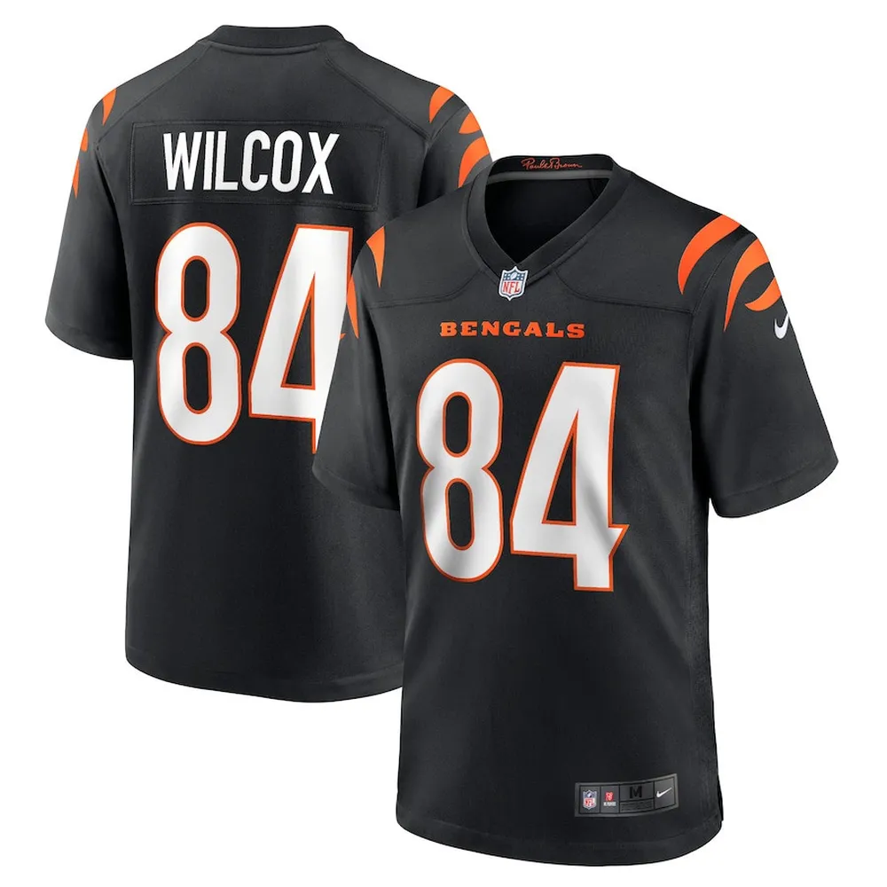 Mitchell Wilcox 84 Cincinnati Bengals Player Game Jersey – Black