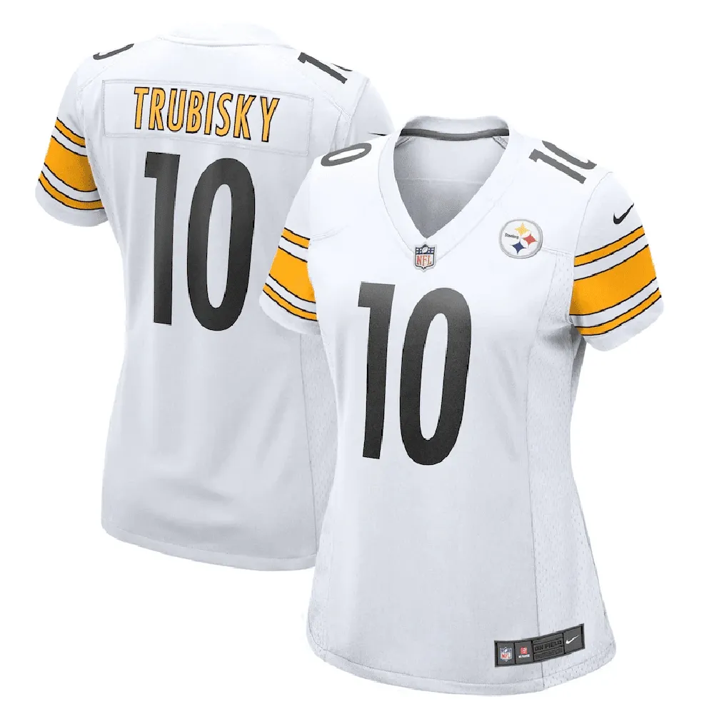 Mitchell Trubisky 10 Pittsburgh Steelers Women’s Game Player Jersey – White