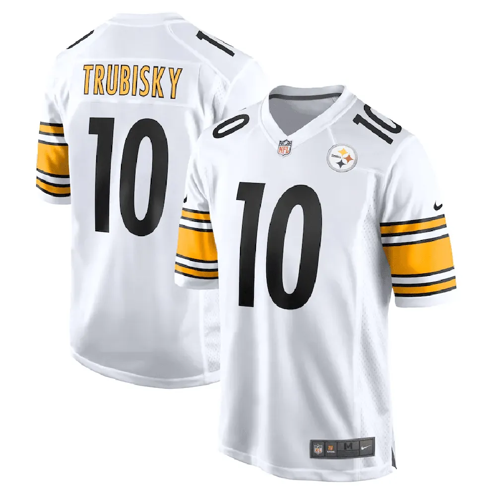 Mitchell Trubisky Pittsburgh Steelers Game Player Jersey – White