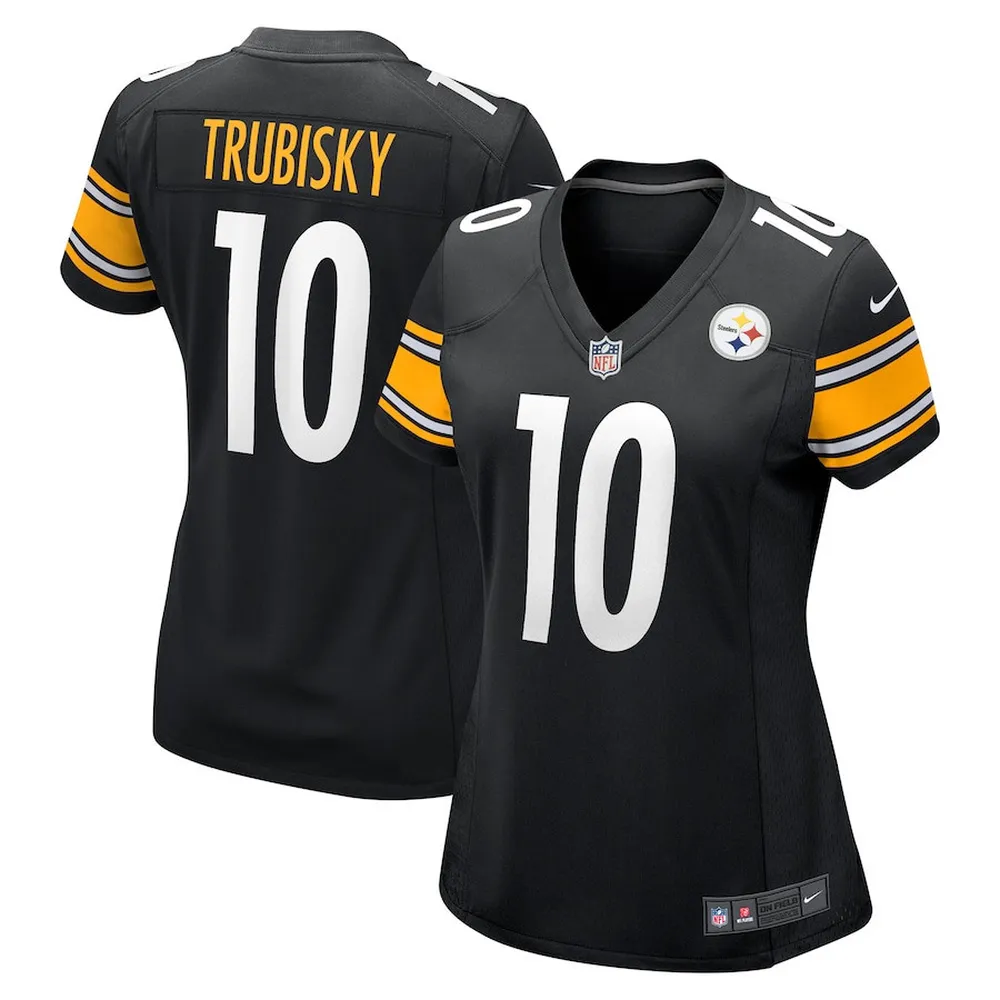 Mitchell Trubisky 10 Pittsburgh Steelers Women’s Game Jersey – Black