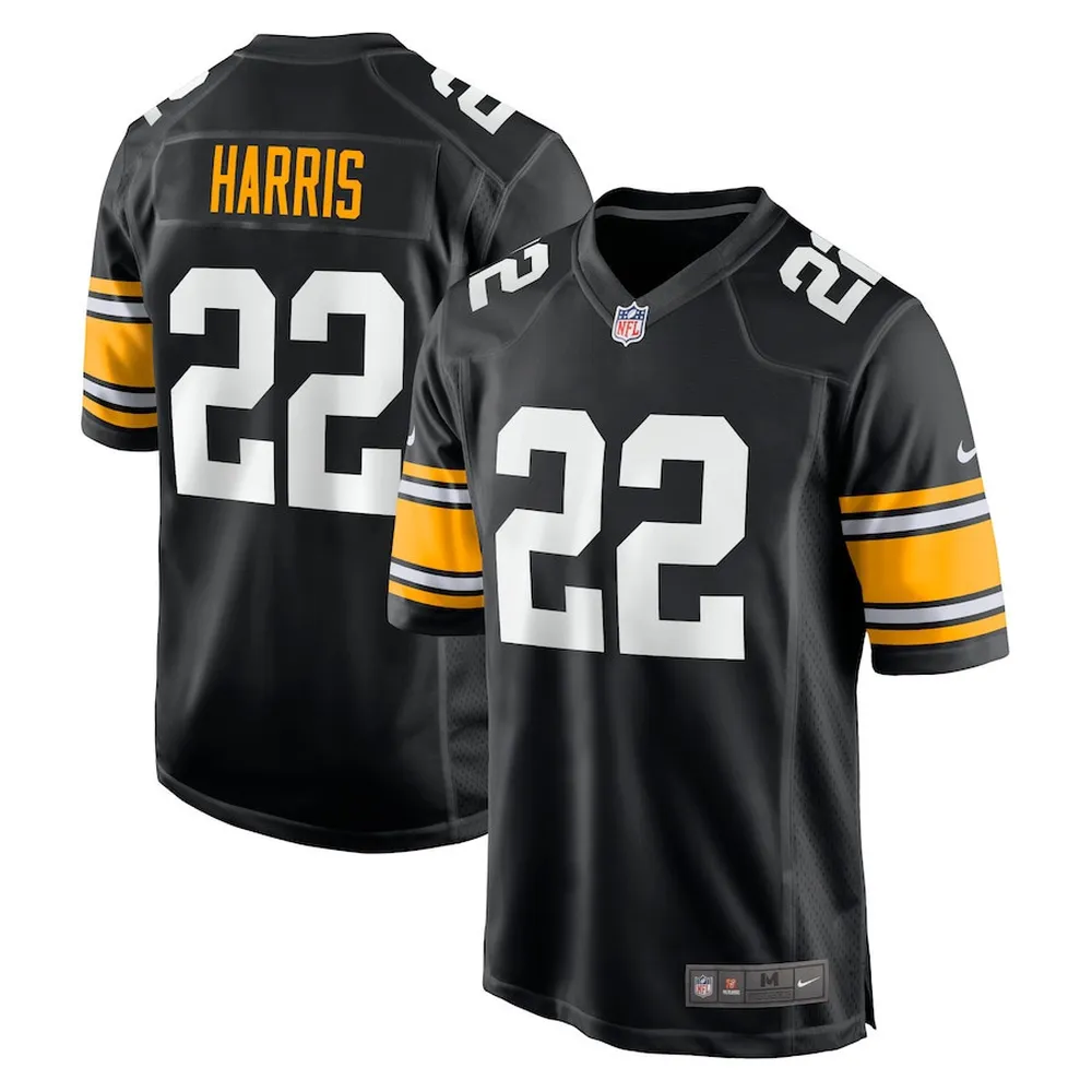 Najee Harris Pittsburgh Steelers Home Player Game Jersey – Black