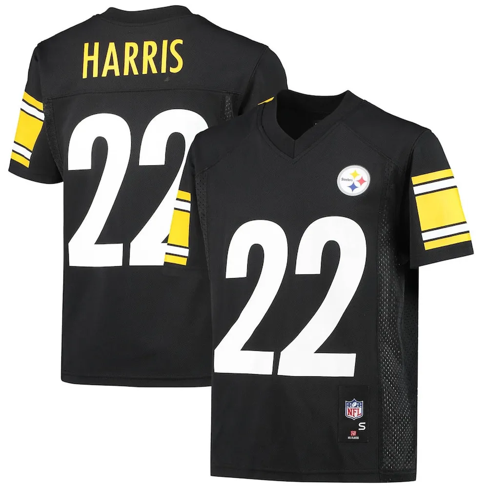 Najee Harris 22 Pittsburgh Steelers YOUTH Game Jersey – Black