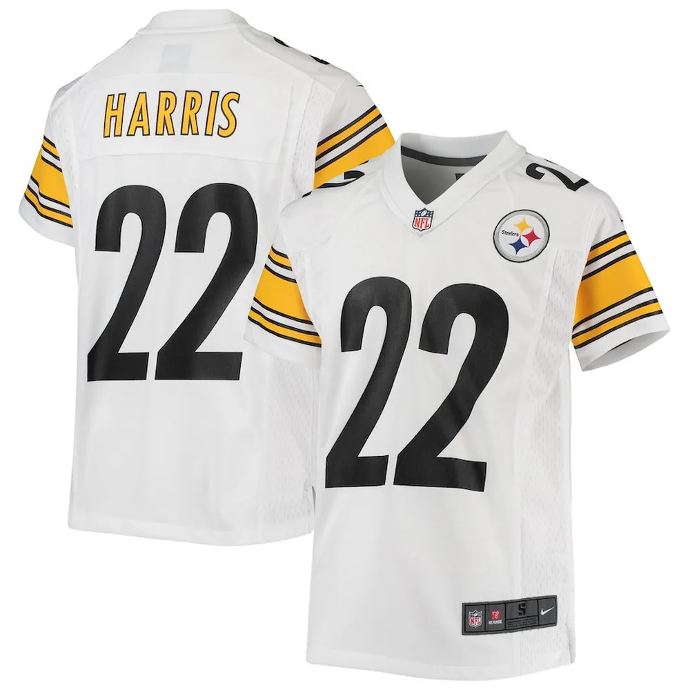 Najee Harris 22 Pittsburgh Steelers YOUTH Game Jersey – White