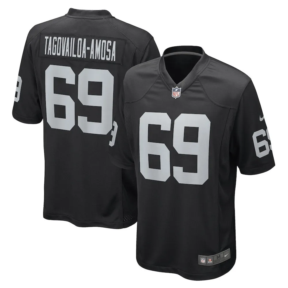 Myron Tagovailoa-Amosa Las Vegas Raiders Game Player Jersey – Black