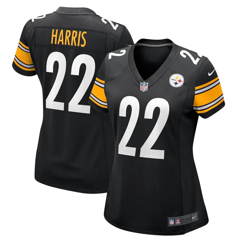 Najee Harris 22 Pittsburgh Steelers Women’s Game Jersey – Black