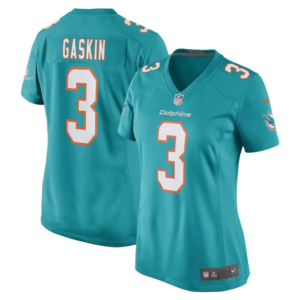 Myles Gaskin Miami Dolphins Women’s Game Player Jersey – Aqua