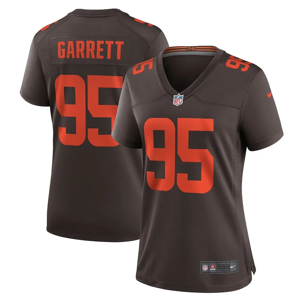 Myles Garrett 95 Cleveland Browns Women’s Alternate Game Jersey – Brown