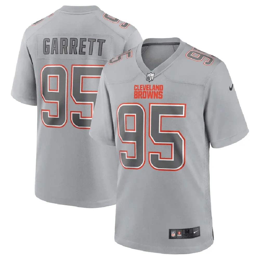 Myles Garrett 95 Cleveland Browns Men Atmosphere Fashion Game Jersey – Gray