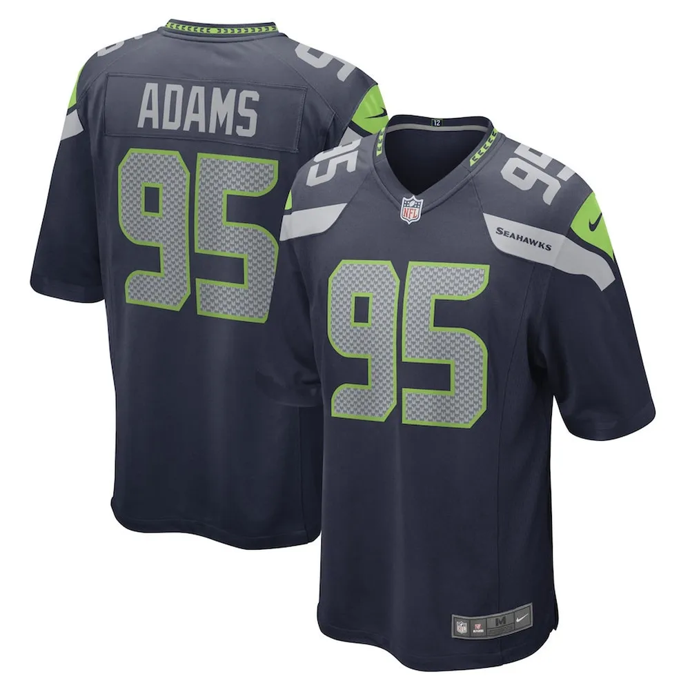 Myles Adams Seattle Seahawks Game Player Jersey – College Navy