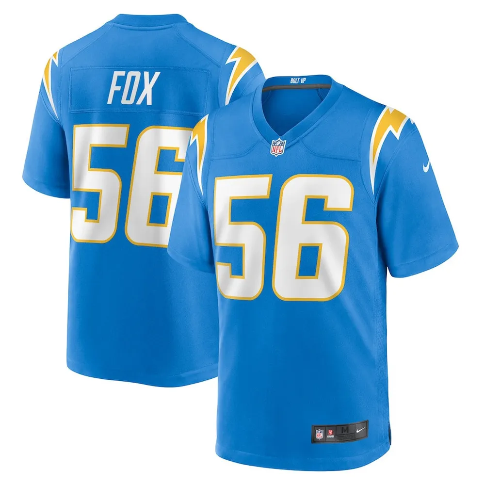 Morgan Fox Los Angeles Chargers Player Game Jersey – Powder Blue