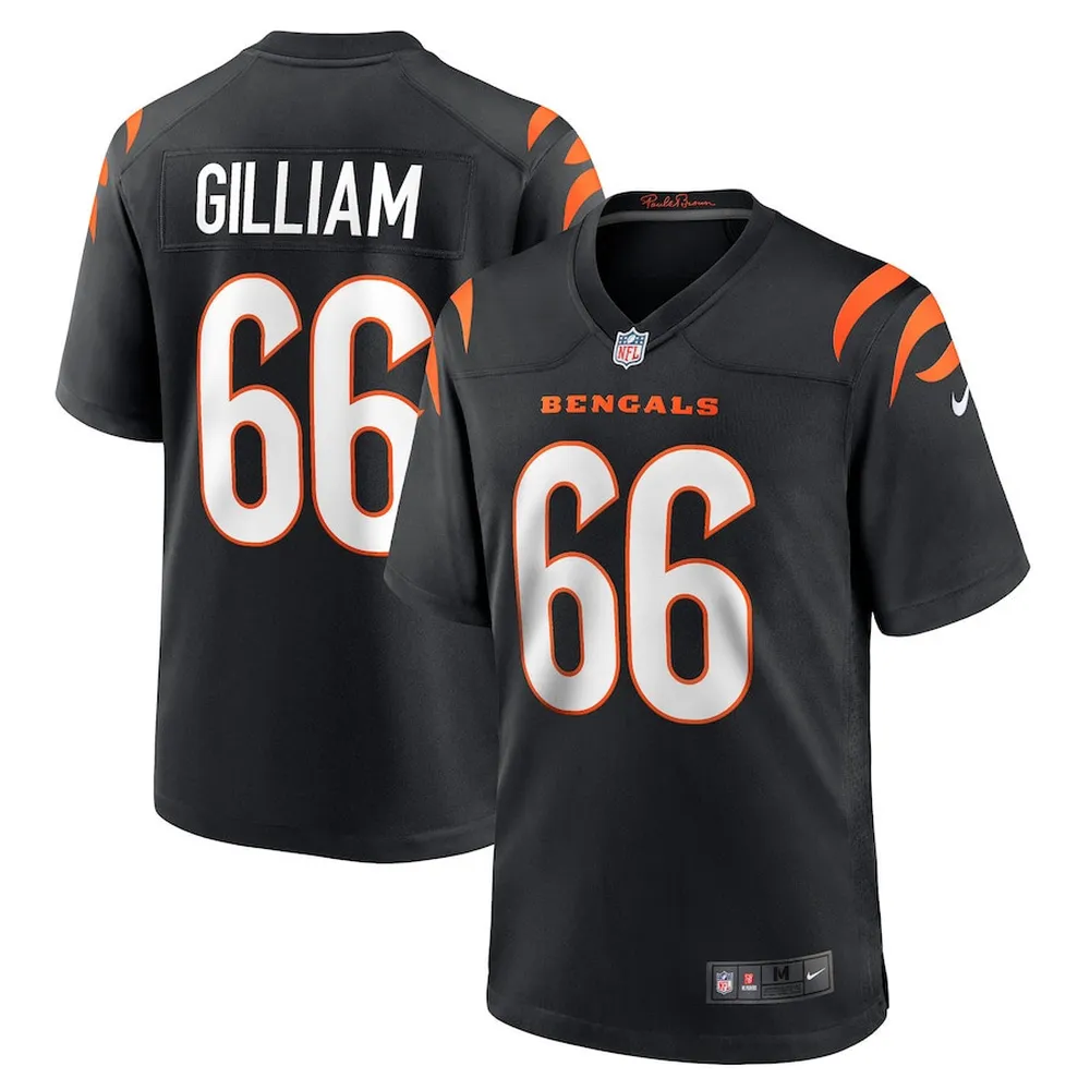 Nate Gilliam Cincinnati Bengals Game Player Jersey – Black