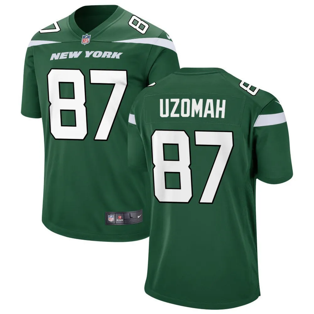 New York Jets C. Uzomah 87 Game Player Jersey – Gotham Green Jersey