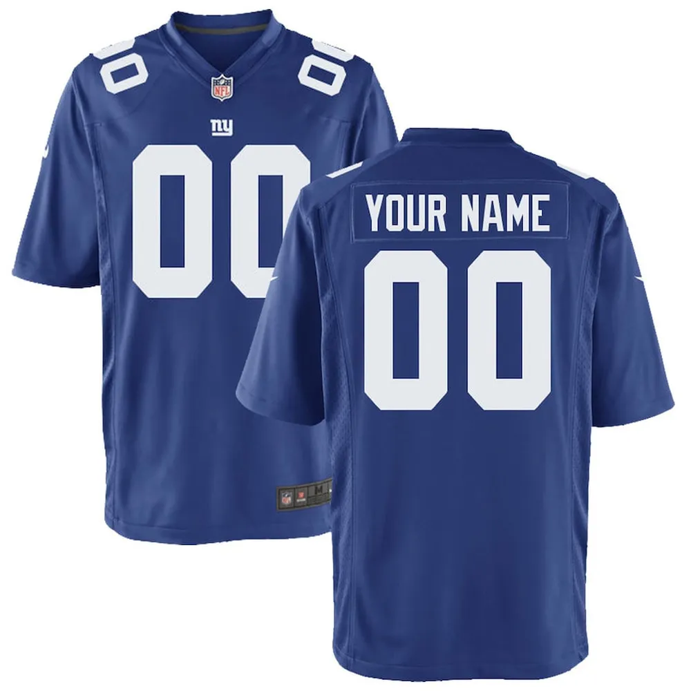 New York Giants Women’s Classic Custom 00 Game Jersey – Royal