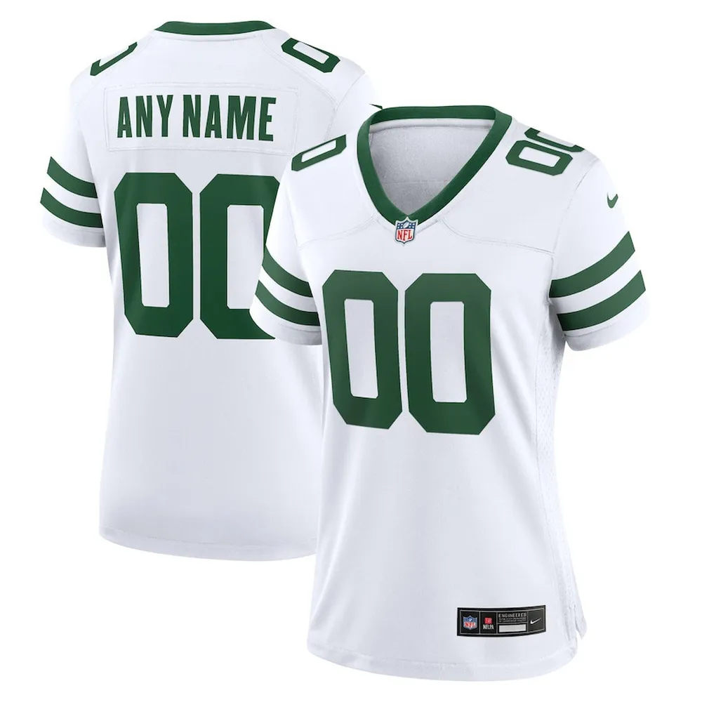 New York Jets Women’s Custom Game Jersey – White