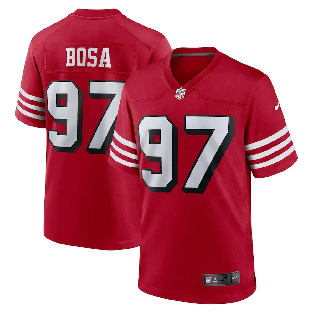 Nick Bosa 97 San Francisco 49ers Men Atmosphere Fashion Game Jersey – Gray