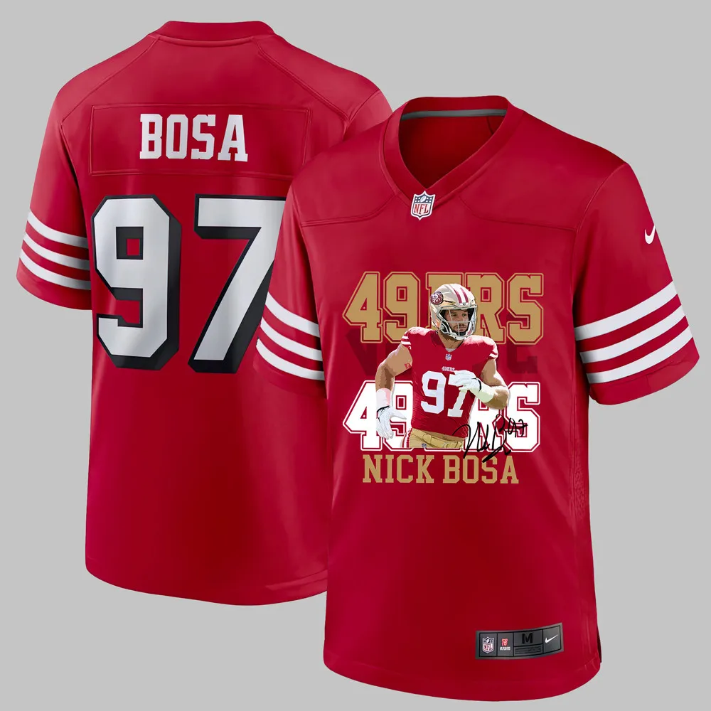 Nick Bosa 97 San Francisco 49ers Alternate Game Player Jersey – Scarlet