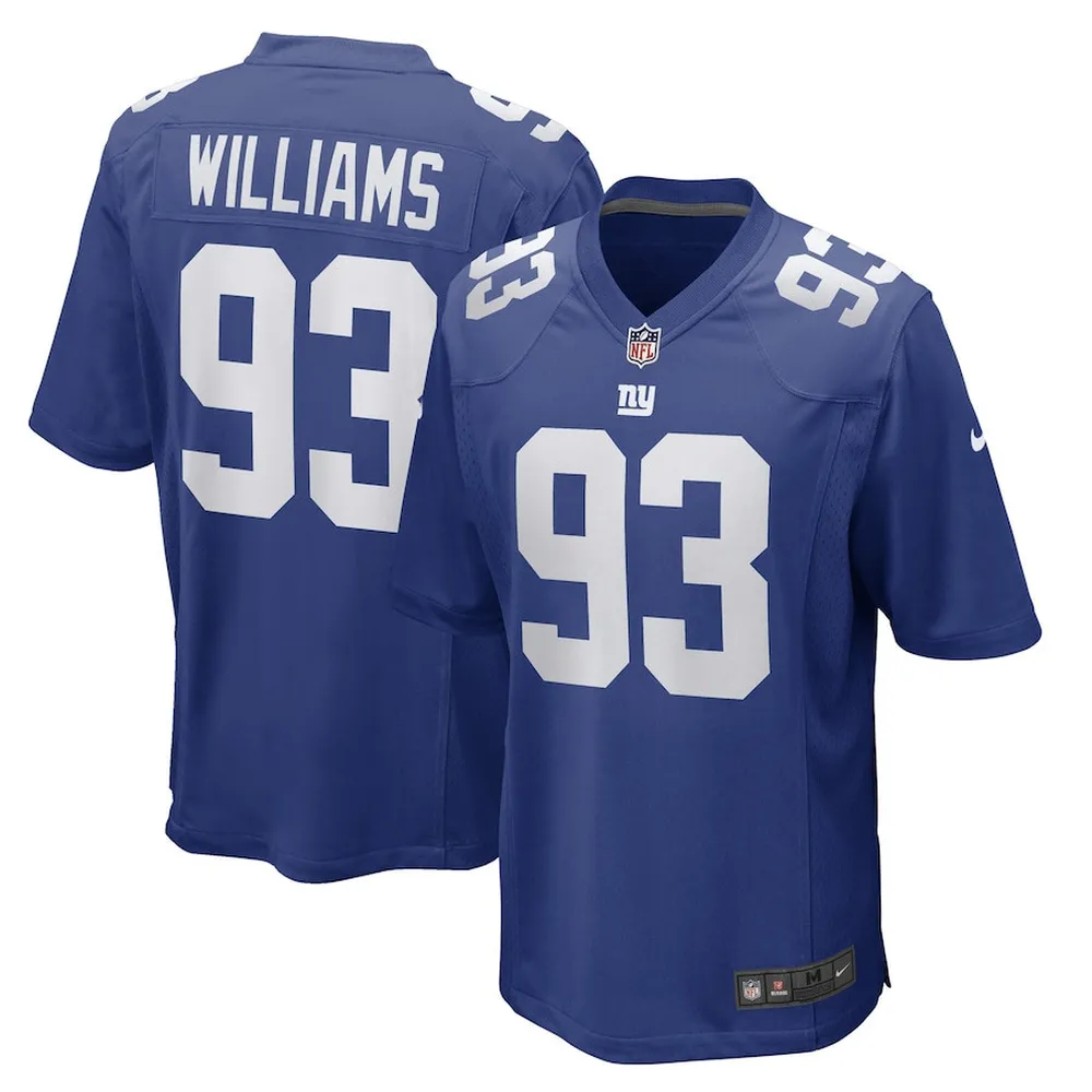 Nick Williams 93 New York Giants Game Player Jersey – Royal