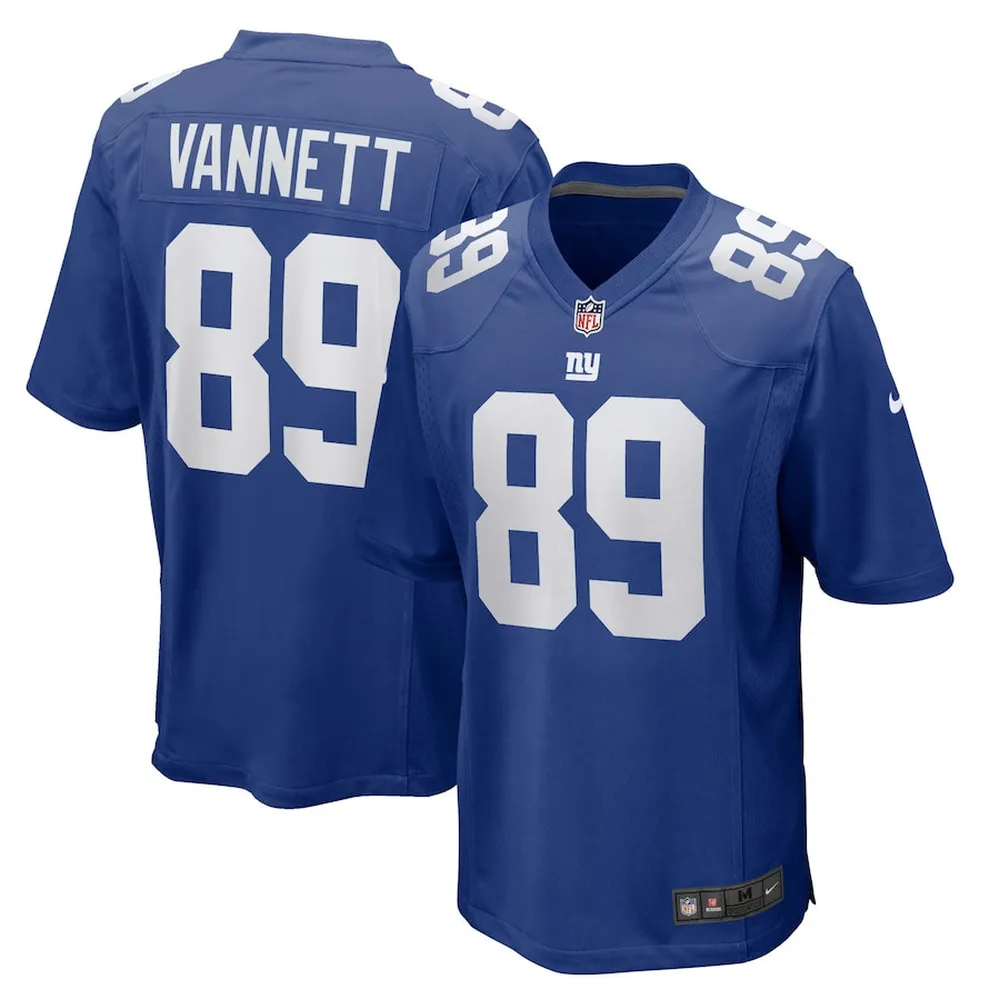 Nick Vannett 89 New York Giants Home Game Player Jersey – Royal