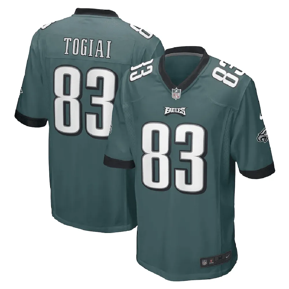 Noah Togiai Philadelphia Eagles Game Player Jersey – Midnight Green