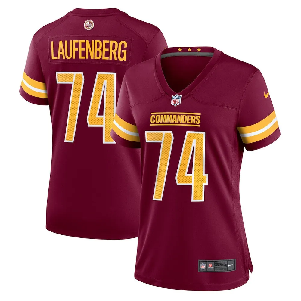 Nolan Laufenberg Washington Commanders Women’s Game Jersey – Burgundy