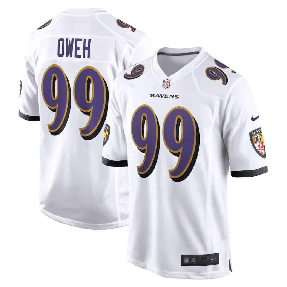 Odafe Oweh 99 Baltimore Ravens Game Jersey – White