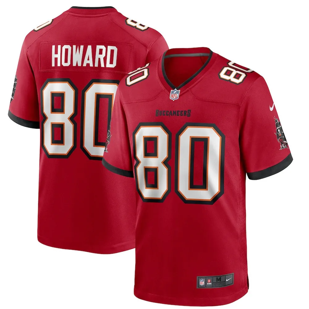 O. Howard 80 Tampa Bay Buccaneers Player Game Jersey – Red