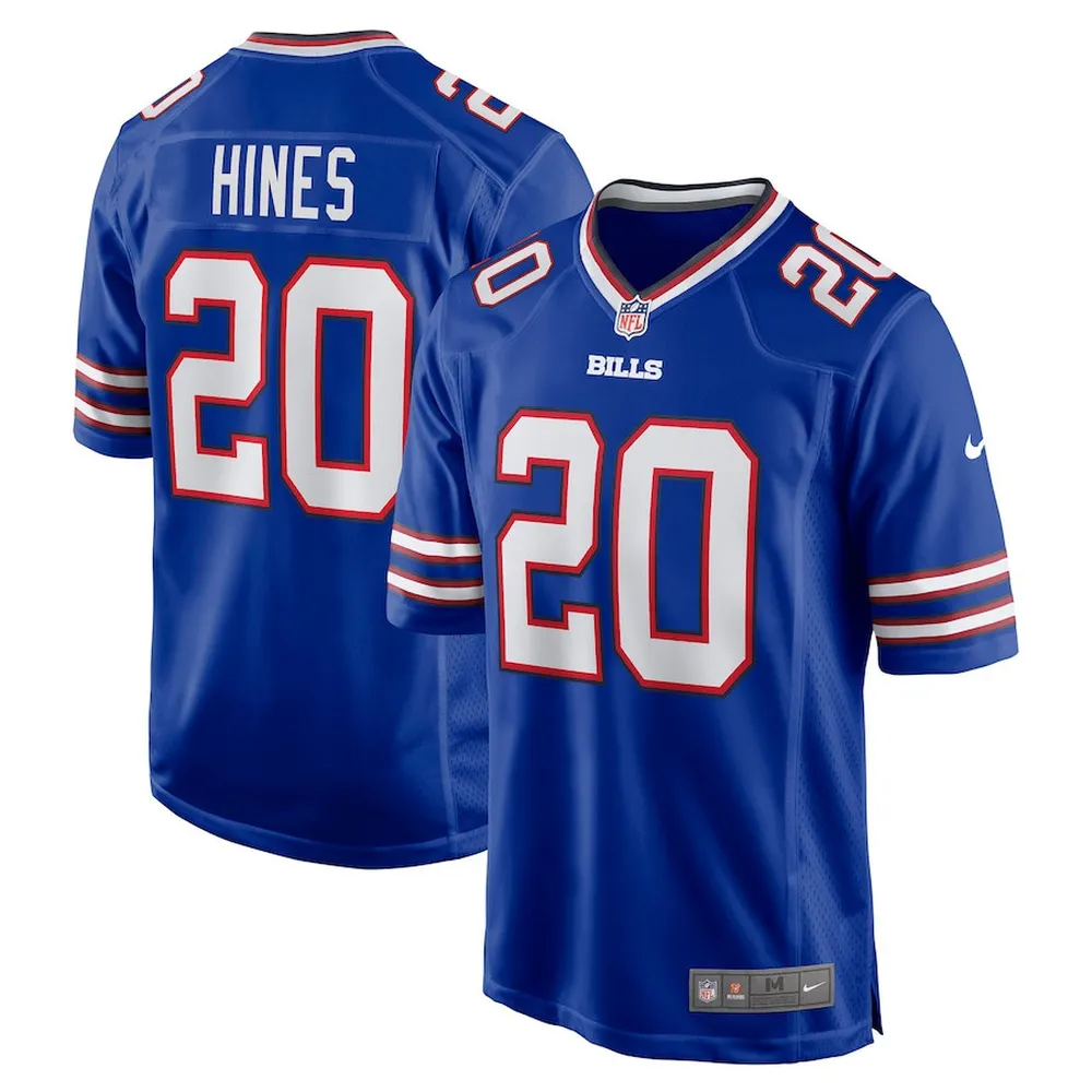 Nyheim Hines 20 Buffalo Bills Game Player Jersey – Royal