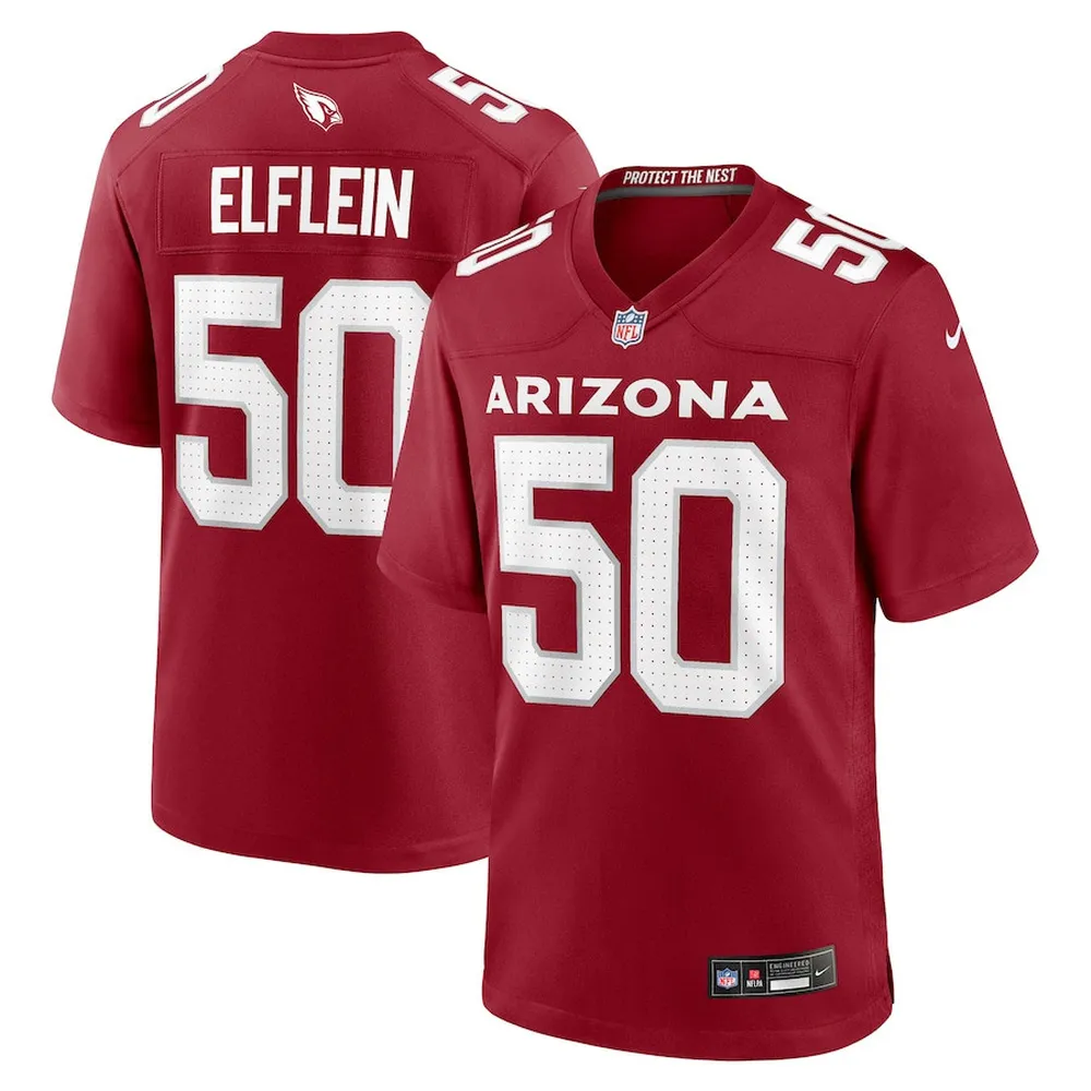 Pat Elflein 50 Arizona Cardinals Men Team Game Jersey – Cardinal