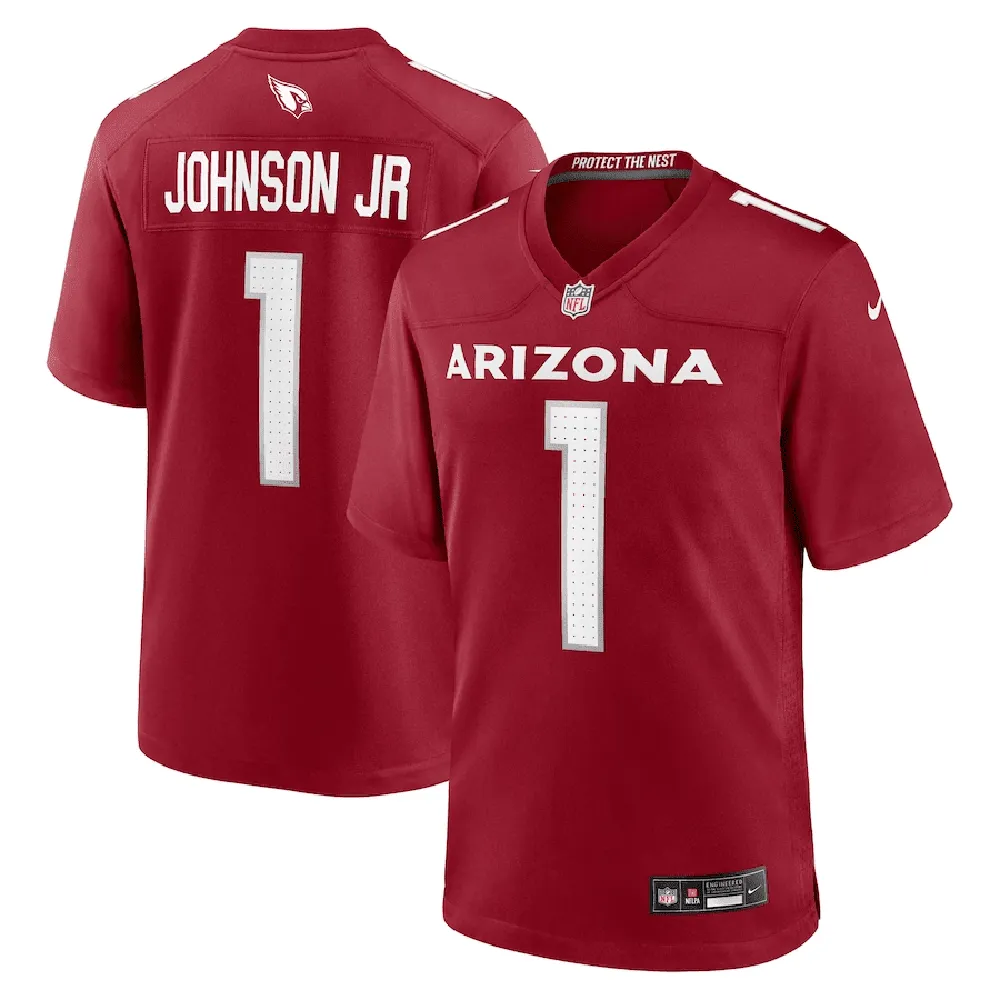 Paris Johnson Jr. Arizona Cardinals 2023 NFL Draft First Round Pick Game Jersey – Cardinal