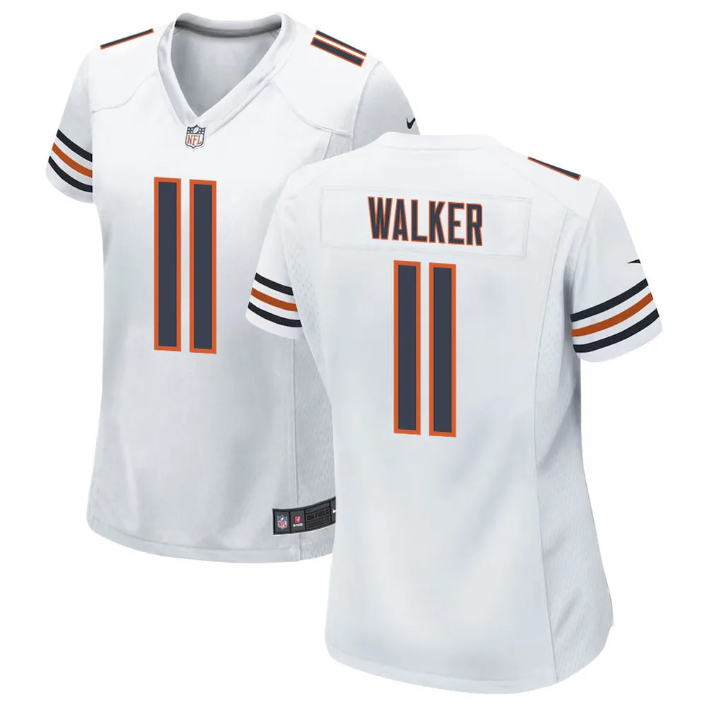 P. Walker 11 Chicago Bears Women Game Jersey – White