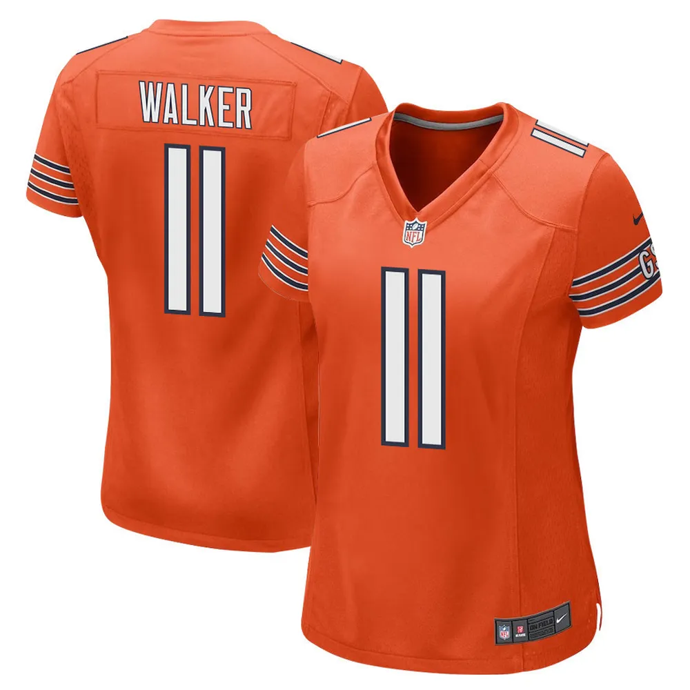 P. Walker 11 Chicago Bears Women Alternate Game Jersey – Orange